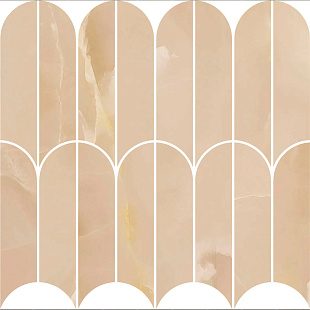 Оникс Бежевый Мозаика Веер Люкс / MPAV Onice Beige mosaico ventaglio lux